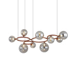 5/7/9-Light Glass Ball Circular Contemporary Chandelier with 3 Step Dimming