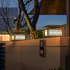 Square Vintage Design LED Waterproof Traditional Outdoor Pillar Lights