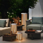 Handmade Rattan Waterproof LED Modern Portable Solar Outdoor Lanterns