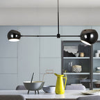 Geometric Linear Electroplating Black Modern Chandelier Hanging Ceiling Lights