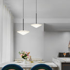 Round Creative Glass Iron LED Black Nordic Pendant Lighting Chandelier