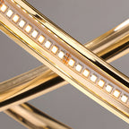 Creative Circular Curved Lines LED 3 Step Dimming Modern Chandelier