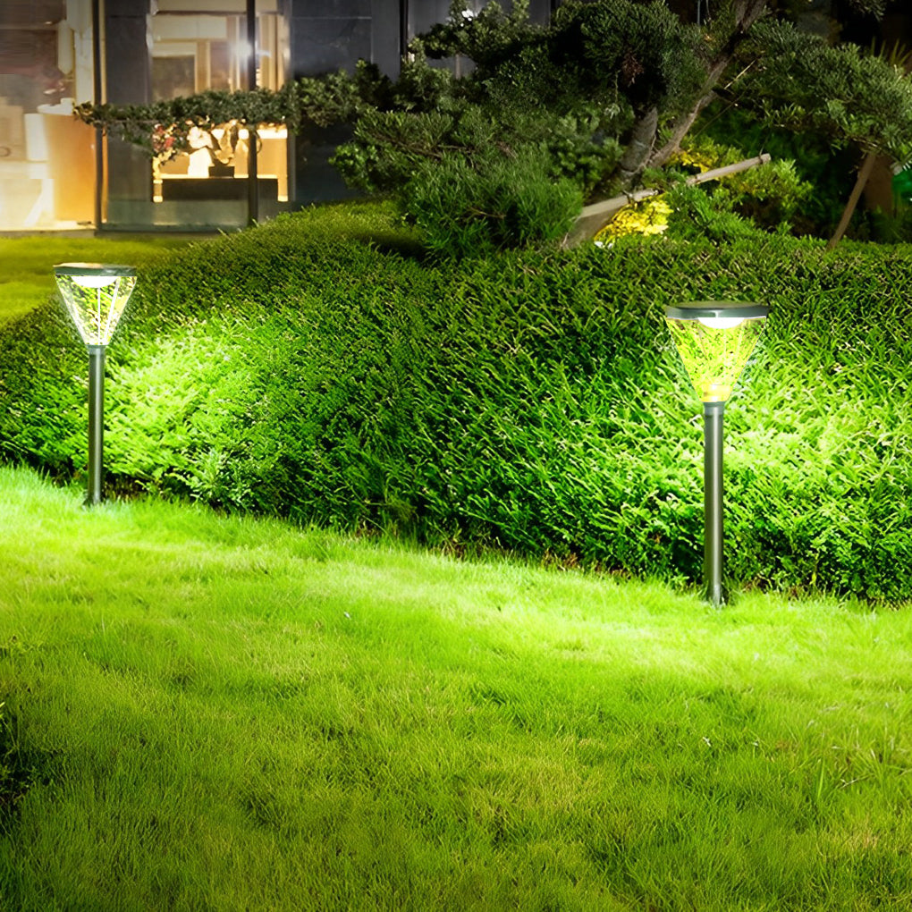 Adjustable Modern Black Solar LED Lawn Lamp with Intelligent Light Control