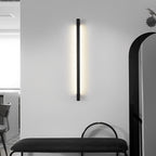 Minimalist Strip Three Step Dimming LED Black Postmodern Wall Lamp