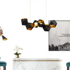 6 Heads Geometric Creative Polygonal Postmodern Chandelier Pendant Light