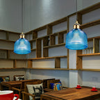 Glass Bowl Shape Electroplated Metal Nordic Creative Pendant Lights