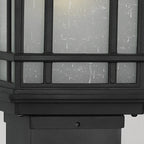 Black Solar Pathway Bollard Lights Three-Step Dimming Outdoor Lighting