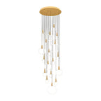 Minimalist Rings Stepless Dimming LED Nordic Duplex Stair Chandelier