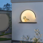 Waterproof Chinese Greeting Pine Outdoor Wall Light