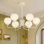 6 Flowers Round Bell Orchid Three Step Dimming Modern Hanging Lights Fixture