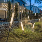 Landscape Lighting Bundle: Fluted Post Cap Light & Reed Garden Stakes
