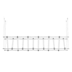 6/12-Light Acrylic Tube Geometric Long Designer LED Island Pendant Light