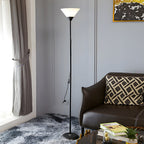67 inch Modern Torchiere Uplight Floor Lamp with Adjustable Sidelight