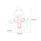 Neon Snowman Colorful Decor Acrylic Personalized LED Sign with Dimmer