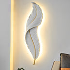 [Open-Box]Creative Feather Wall Light LED White Luxury Modern Wall Sconce Lamp Lighting