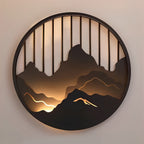 Mountain LED Wall Light Round Landscape Waterproof Light