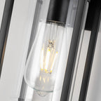 Rectangular Minimalist Iron Glass Black Retro Industrial Wall Lamp