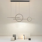 Circles Three Step Dimming Stepless Dimmable Chandeliers with LED Strip