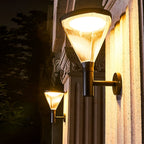 Waterproof LED Black Modern Solar Outdoor Wall Lights Wall Lamp