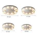 Small Glass Seashells 3 Step Dimming Simple Post-Modern Ceiling Lamp