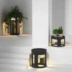 Round Table Lamp with Under-Table Lighting Solar-Powered LED Outdoor Light