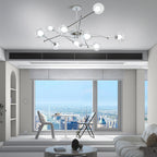 Minimalist Three Step Dimming Glass Globe American Style Chandelier