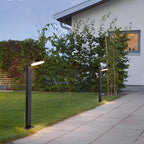 Minimalist LED Black Lawn Lamp Modern, Aluminum Outdoor Lighting