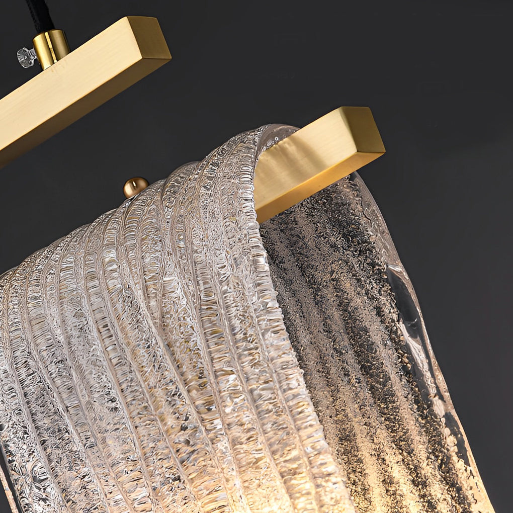 [Open-Box]Creative Handmade Glass LED Button Switch Copper Modern Pendant Lights