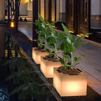 Square Waterproof Multipurpose Intelligent LED Solar Flower Pot Lights