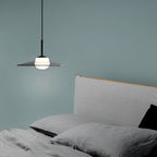 Minimalist Glass UFO LED Black Nordic Chandelier Kitchen Pendant Lighting