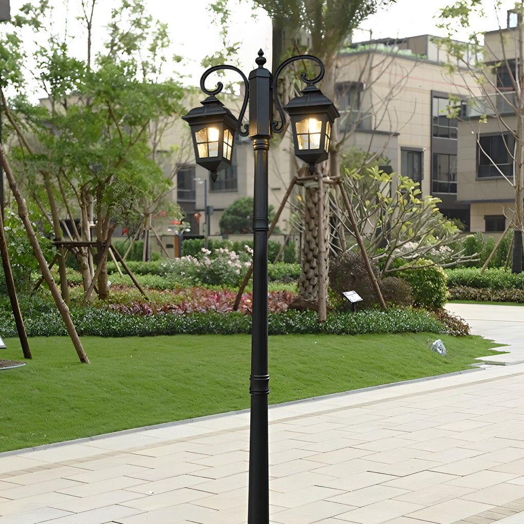 European-Style Outdoor Light Post Waterproof Black Lamp