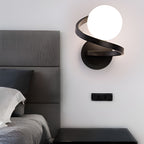 Modern Bedside Wall Lights Creative Curved Metal LED Light