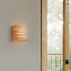 Semi-cylindrical Handmade Wood Decorative Modern Wall Lamp Atmosphere Light
