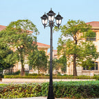 Three-Head Street Lamp Post Lights Waterproof Aluminum European-Style
