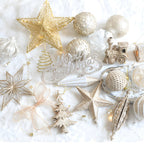 70 PCS Champagne Gold Pendants Accessories Ball Christmas Decoration Set