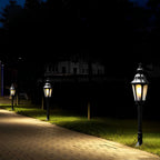 Elegant European-Style Black LED Outdoor Pathway Lamp Post