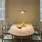 Round Creative Glass Iron LED Black Nordic Pendant Lighting Chandelier