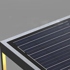 Square Steps Creative Waterproof Black Modern Solar Post Caps Lights