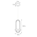 Artistic Rounded Rectangle LED Modern Pendant Lighting Kitchen Island Lighting