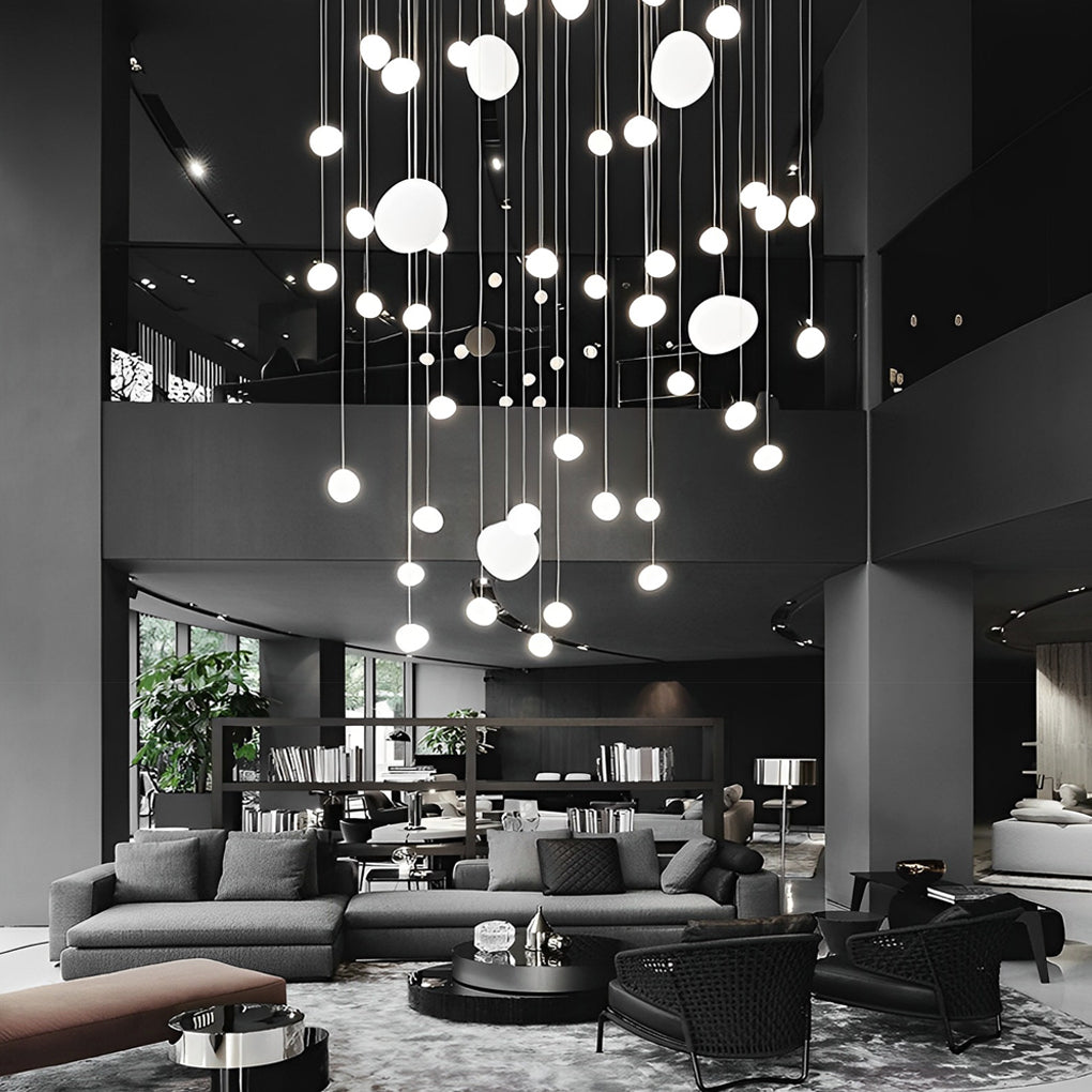 Creative PE Round Ball LED White Modern Pendant Light Hanging Lamp