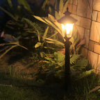Vintage Classic Black LED Outdoor Lawn Post Light with Water Glass Lens