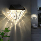 2PCS LED Waterproof Black Solar Wall Lamp Outdoor Wall Lights Fixture