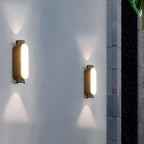 Waterproof LED Up and Down Lights Black Modern Outdoor Wall Sconce Lighting