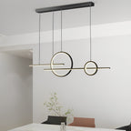 Circles Three Step Dimming Stepless Dimmable Chandeliers with LED Strip