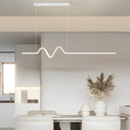 Creative Minimalist Wavy Stepless Dimming Nordic Chandeliers with LED Strip