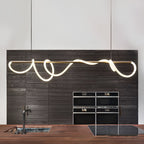 Creative LED Strip Electroplated Metal Modern Chandeliers Ceiling Lights