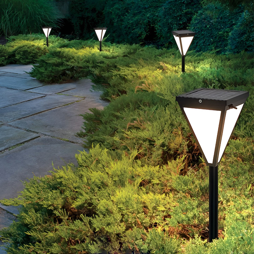 Sleek Solar LED 2.6W Pathway Post Light Outdoor Waterproof Lighting