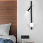 Adjustable Minimalist Creative Electroplated Metal Black Wall Sconces
