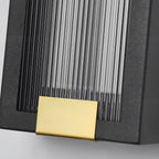 Rectangular Waterproof LED Black Modern Porch Lights Wall Sconces