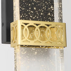 Bubbles Crystal LED Waterproof Black Simple Modern Outdoor Wall Lights